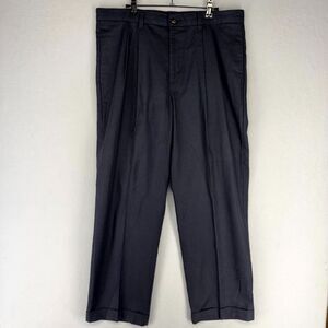 Dockers Khakis Dark Gray‎ Pleated Relaxed Fit 100% Cotton Mens Size W36 L30